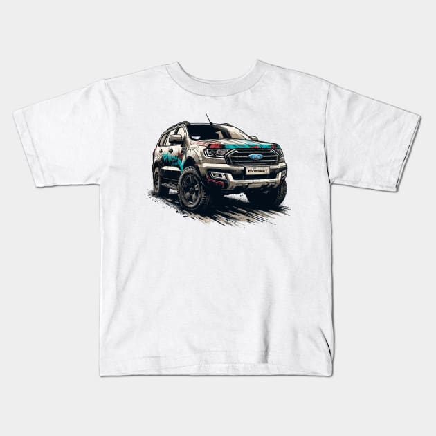 Ford Everest Kids T-Shirt by Vehicles-Art